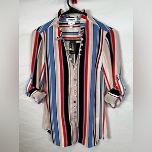 Express Portofino Slim, striped style, bold colors NWT